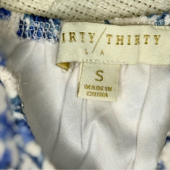 🌸 Thirty Thirty Blue Floral Smocked Blouse | S | NWOT - Picture 2 of 7